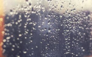 Water leaking through window mesh screen