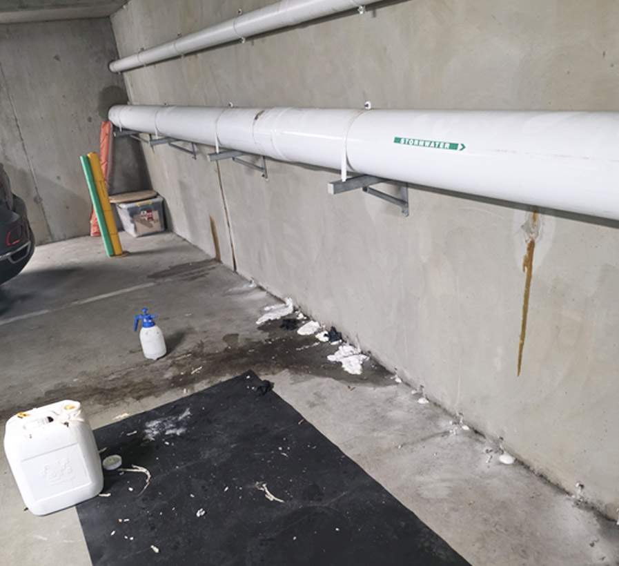Basement polyurethane injection 