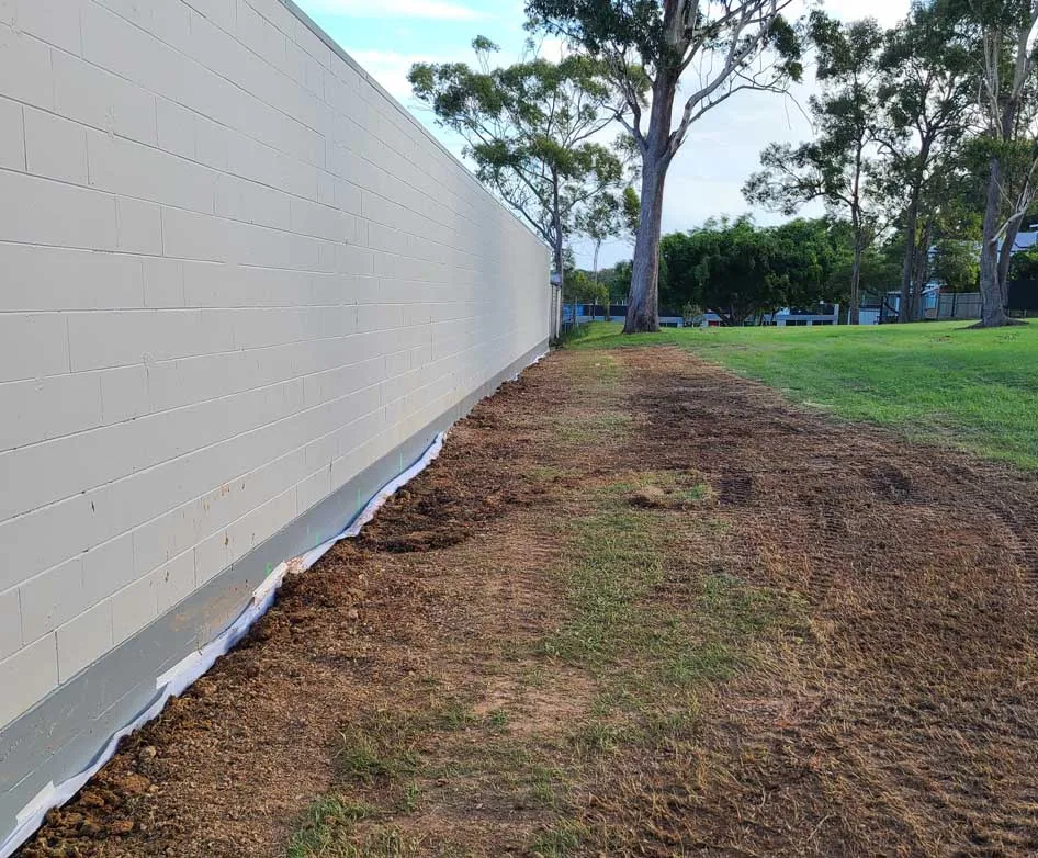 NegativeWaterproofing_Oakwood Terrace1 Wall Waterproofing Service