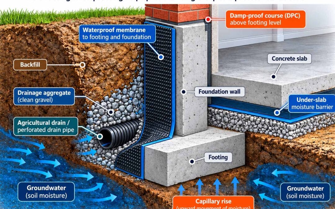How Waterproofing Footings Prevents Rising Damp and Capillary Action and Protect Building Foundations